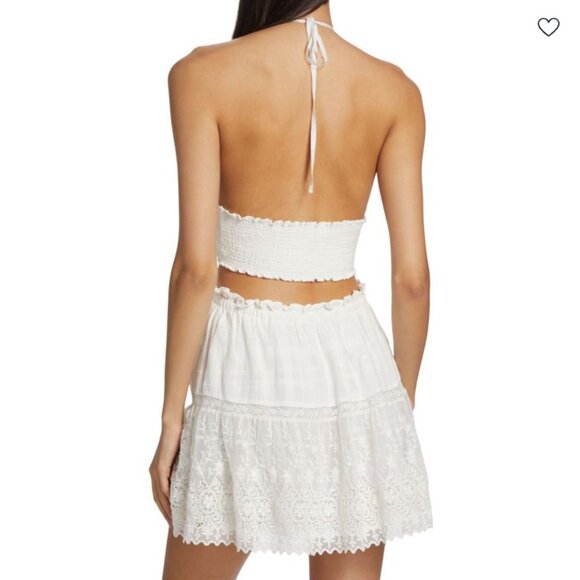 LoveShackFancy Kesia Lace Halterneck Mini Dress NWT - Picture 2 of 10